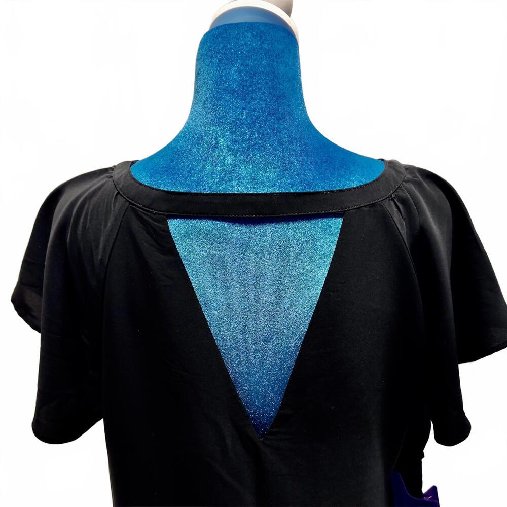 Abercrombie & Fitch Silky Black V-Back Dress Flutter Sleeve - Picture 4 of 8